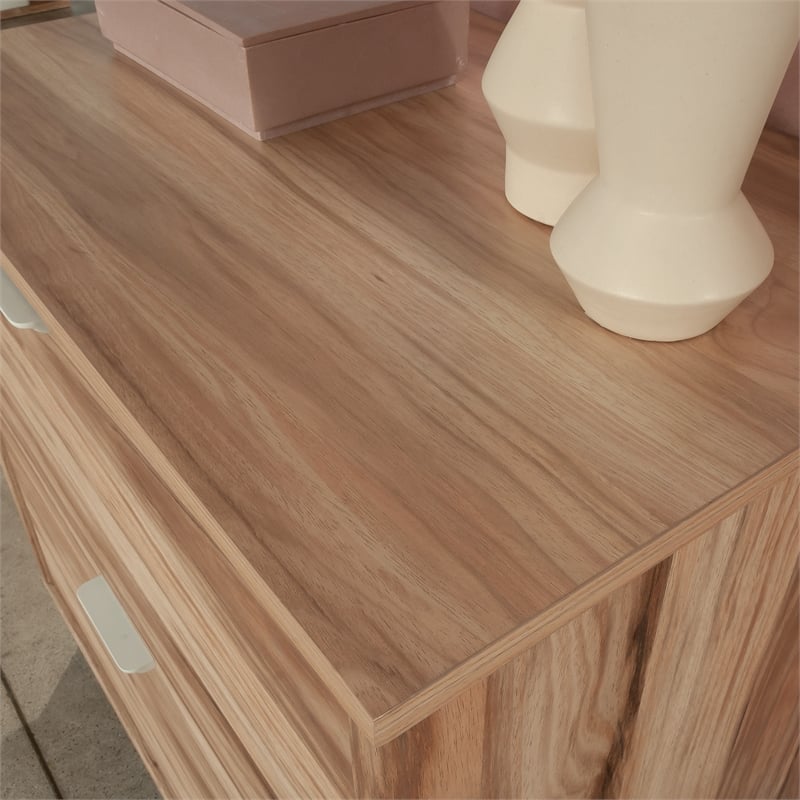 Pemberly Row Circle Engineered Wood Lateral File in Kiln Acacia / Brown Finish
