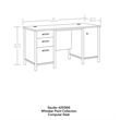 Pemberly Row Contemporary Engineered Wood Desk in Natural Maple Finish