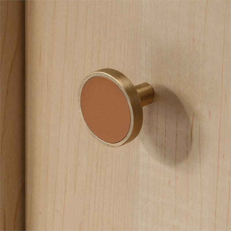 Pemberly Row Contemporary Engineered Wood Desk in Natural Maple Finish