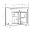 Pemberly Row Contemporary Engineered Wood Library Base in Brushed Oak