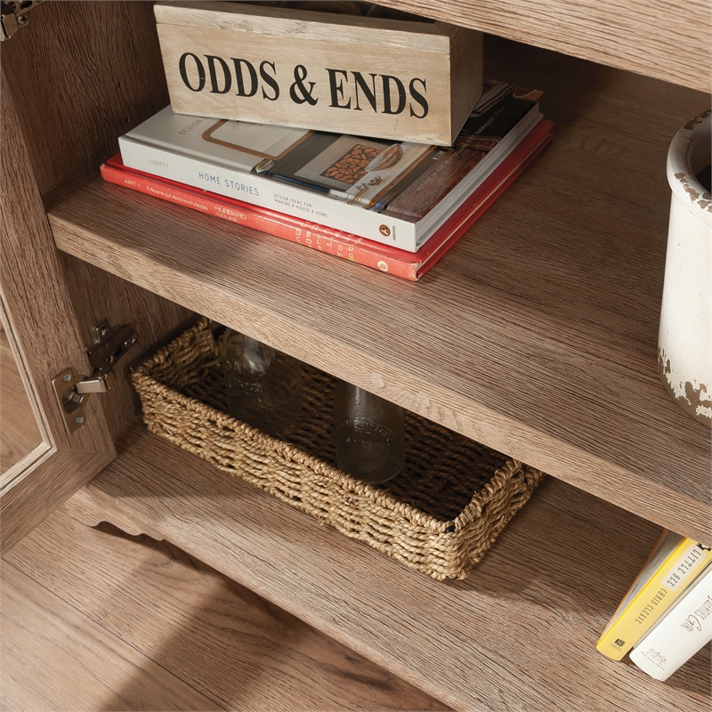 Pemberly Row Contemporary Engineered Wood Library Base in Brushed Oak