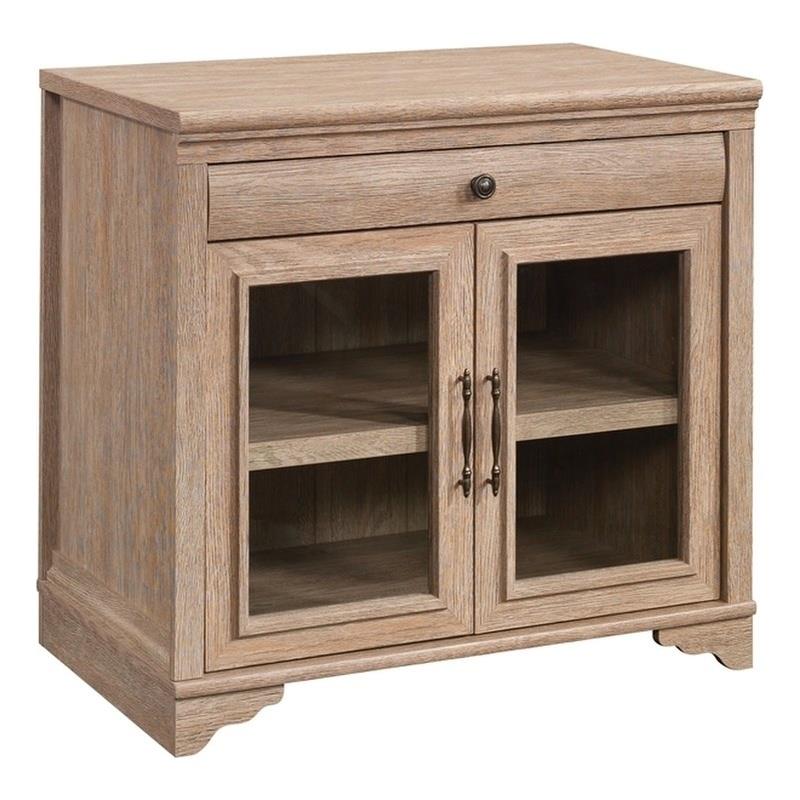Pemberly Row Contemporary Engineered Wood Library Base in Brushed Oak