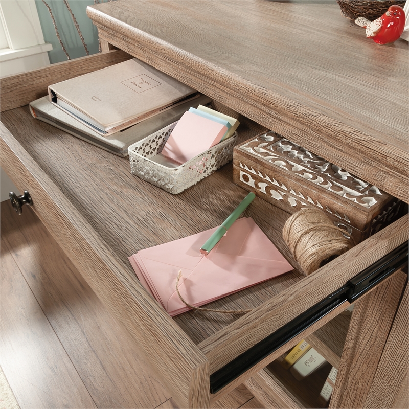 Pemberly Row Contemporary Engineered Wood Library Base in Brushed Oak