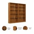 Pemberly Row Engineered Wood Tall 5 Shelf Bookcase in Natural Cherry (Set of 2)