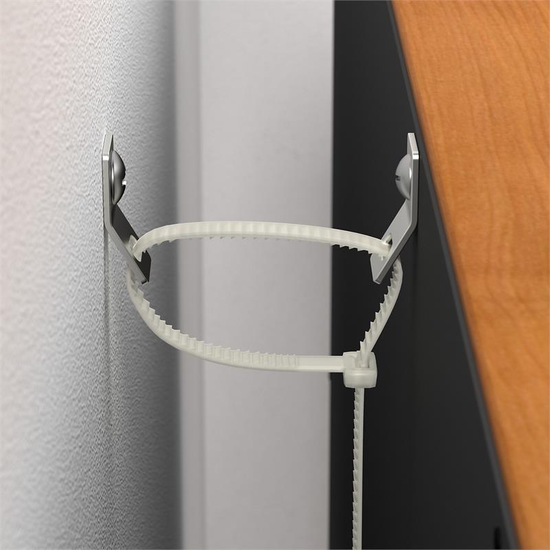 Pemberly Row Engineered Wood Tall 5 Shelf Bookcase in Natural Cherry (Set of 2)