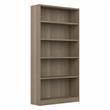 Pemberly Row Tall 5 Shelf Bookcase in Ash Gray - Engineered Wood
