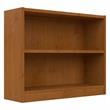 Pemberly Row Small 2 Shelf Bookcase in Natural Cherry - Engineered Wood