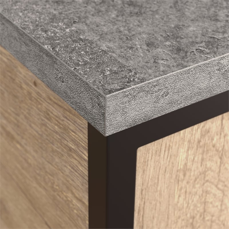 Pemberly Row Contemporary Engineered Wood Lateral File in Prime Oak