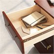 Pemberly Row Engineered Wood 3-Drawer Mobile Filing Cabinet in Classic Cherry