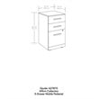Pemberly Row Engineered Wood 3-Drawer Mobile Filing Cabinet in Classic Cherry