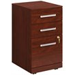 Pemberly Row Engineered Wood 3-Drawer Mobile Filing Cabinet in Classic Cherry