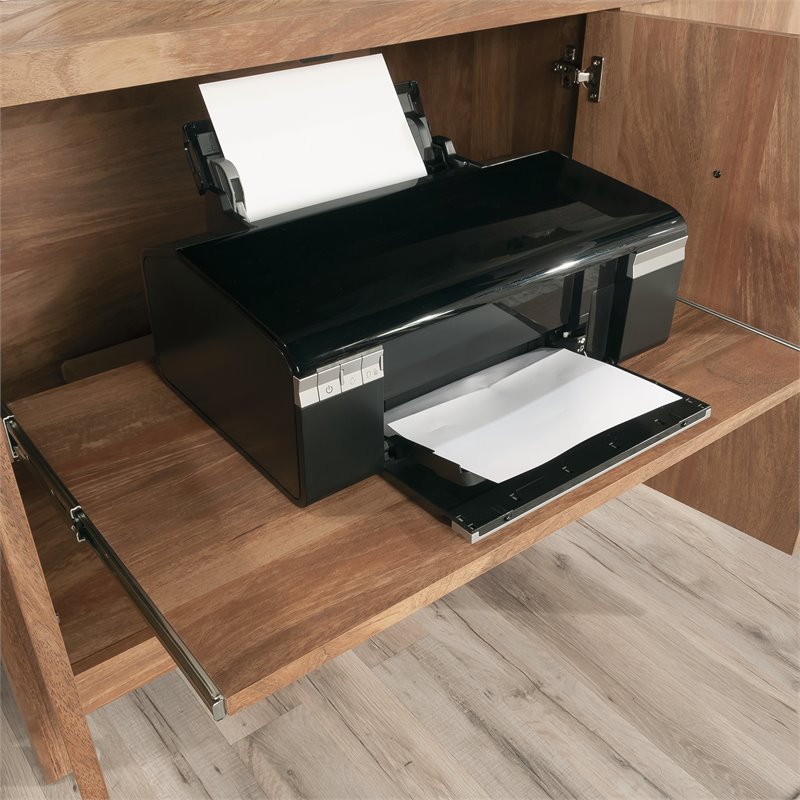 Pemberly Row Engineered Wood Credenza in Sindoori Mango/Brown