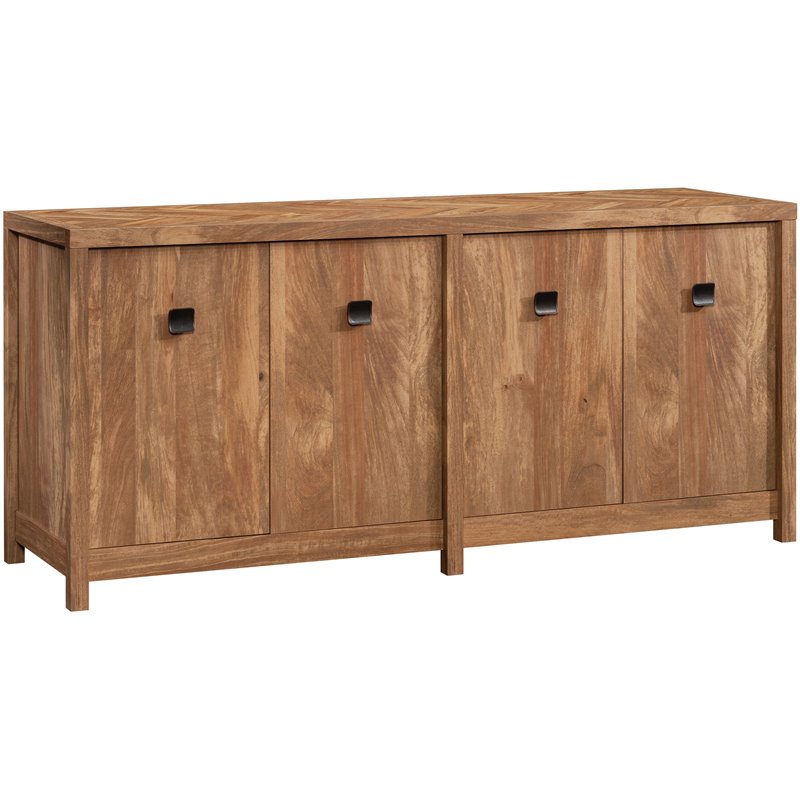 Pemberly Row Engineered Wood Credenza in Sindoori Mango/Brown