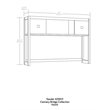 Pemberly Row Contemporary Engineered Wood Hutch in Sindoori Mango/Brown