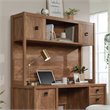 Pemberly Row Contemporary Engineered Wood Hutch in Sindoori Mango/Brown