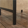 Pemberly Row Contemporary Engineered Wood/Metal L-Desk in Prime Oak