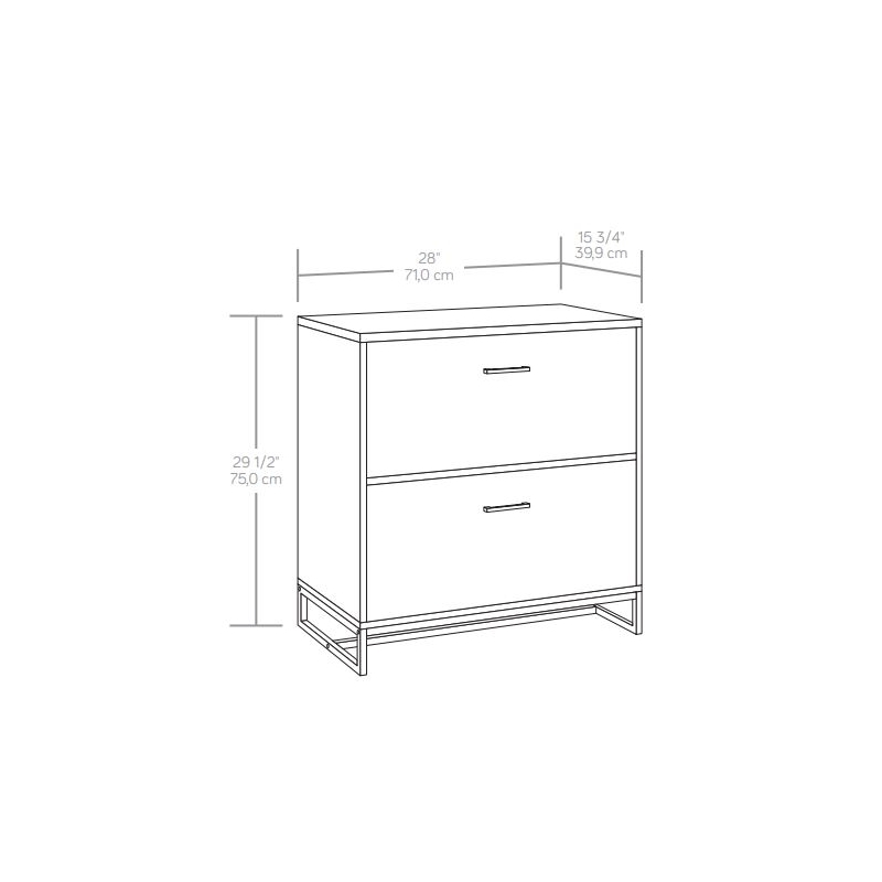 Pemberly Row Contemporary Engineered Wood Lateral File in Mystic Oak