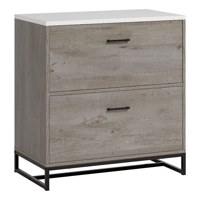 Pemberly Row Contemporary Engineered Wood Lateral File in Mystic Oak