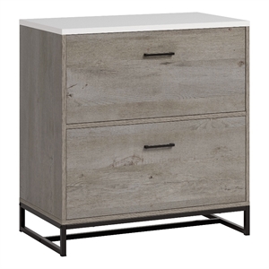 Pemberly Row Contemporary Engineered Wood Lateral File in Mystic Oak