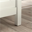 Pemberly Row Contemporary Engineered Wood L-Shaped Desk in White Finish