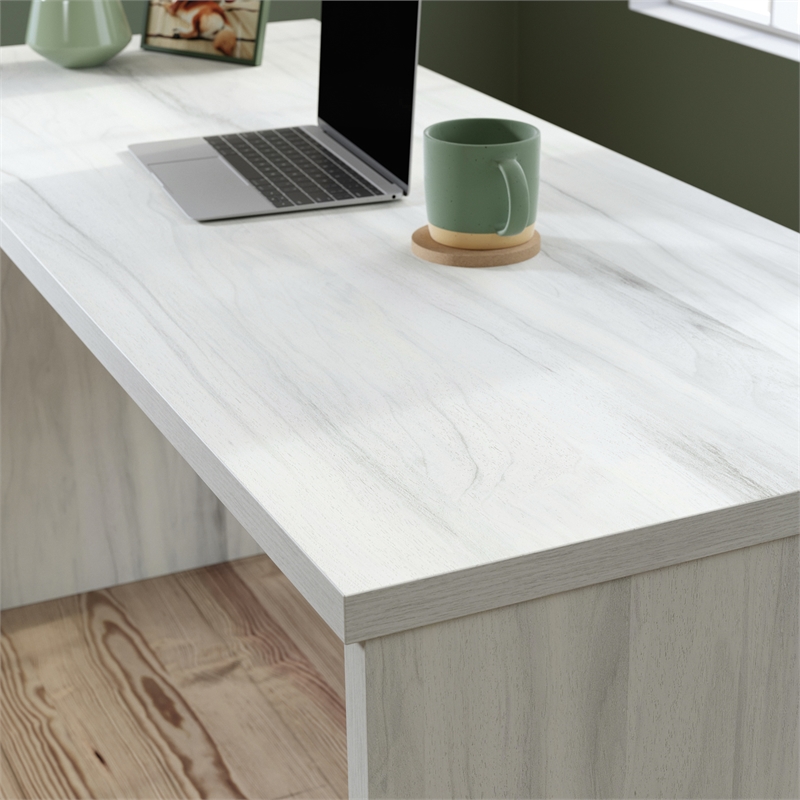 Pemberly Row Engineered Wood Desk in Haze Acacia/Natural Finish