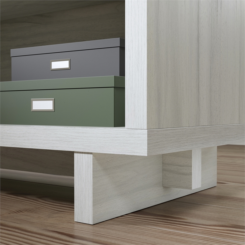 Pemberly Row Engineered Wood Desk in Haze Acacia/Natural Finish