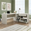 Pemberly Row Engineered Wood Desk in Haze Acacia/Natural Finish