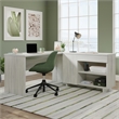 Pemberly Row Engineered Wood Desk in Haze Acacia/Natural Finish