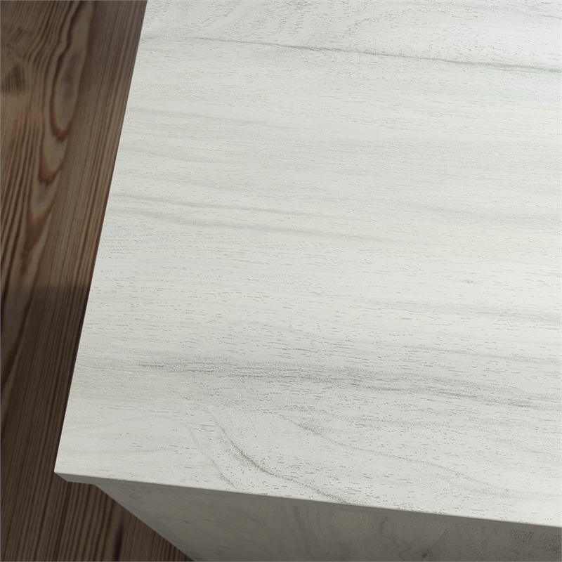 Pemberly Row Engineered Wood Desk in Haze Acacia/Natural Finish