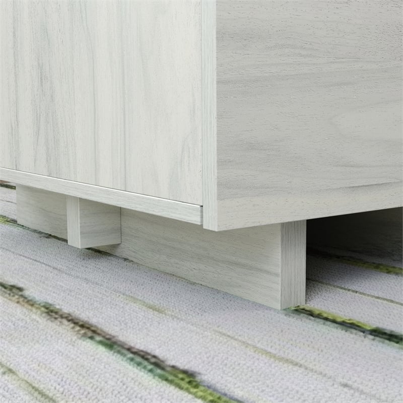 Pemberly Row Engineered Wood Desk in Haze Acacia/Natural Finish