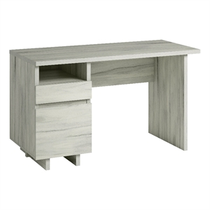 Pemberly Row Engineered Wood Desk in Haze Acacia/Natural Finish