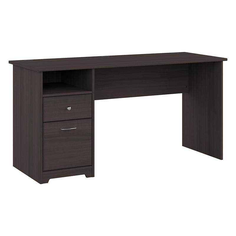 Pemberly Row 60W Computer Desk with Drawers in Heather Gray - Engineered Wood