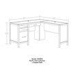 Pemberly Row Engineered Wood L-Shaped Home Office Desk in Prime Oak