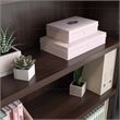 Pemberly Row Engineered Wood 5-Shelf Bookcase in Noble Elm/Brown
