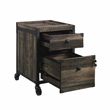 Pemberly Row Contemporary Engineered Wood Mobile File in Carbon Oak