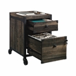 Pemberly Row Contemporary Engineered Wood Mobile File in Carbon Oak