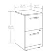 Pemberly Row Engineered Wood 2-Drawer Mobile File in Hudson Elm/Brown