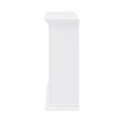 Pemberly Row Engineered Wood Tiled Marble Electric Fireplace in White