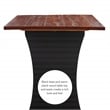 Pemberly Row Contemporary Solid Wood Dining Nook in Black Finish