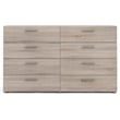 Pemberly Row Contemporary 8 Drawer Double Dresser in Truffle