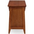Pemberly Row Contemporary Cabinet Wood End Table in Brown / Russet