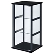 Pemberly Row Contemporary 3-shelf Glass Curio Cabinet Black and Clear