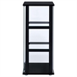 Pemberly Row Contemporary 3-shelf Glass Curio Cabinet Black and Clear