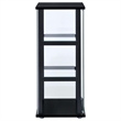 Pemberly Row Contemporary 3-shelf Glass Curio Cabinet Black and Clear