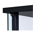 Pemberly Row Contemporary 3-shelf Glass Curio Cabinet Black and Clear