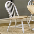 Pemberly Row Farmhouse Windsor Wood Dining Chairs in White Finish