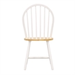 Pemberly Row Farmhouse Windsor Wood Dining Chairs in White Finish