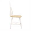 Pemberly Row Farmhouse Windsor Wood Dining Chairs in White Finish