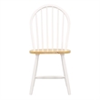 Pemberly Row Farmhouse Windsor Wood Dining Chairs in White Finish