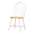 Pemberly Row Farmhouse Windsor Wood Dining Chairs in White Finish